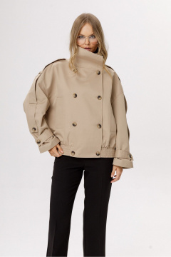 Тренч PiRS 6629 бежевый - фото 4