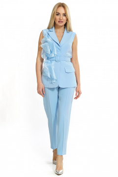 Брюки, жилет Alani Collection 2478 голубой - фото 1
