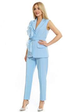 Брюки, жилет Alani Collection 2478 голубой - фото 5