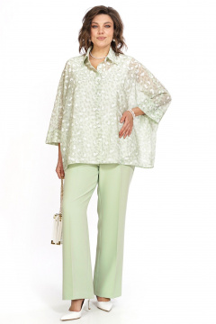 Блуза, брюки, топ Alani Collection 2530 салатовый - фото 2