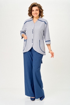 Брюки, жакет Aira Style 24251 синий - фото 5