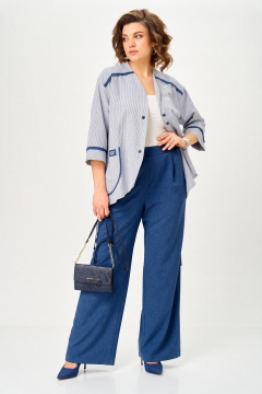 Брюки, жакет Aira Style 24251 синий - фото 3