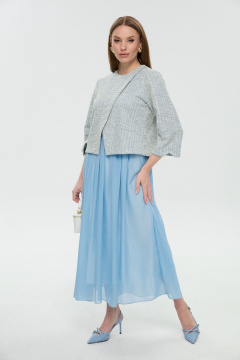 Платье NikVa 1007-3 небесный - фото 2