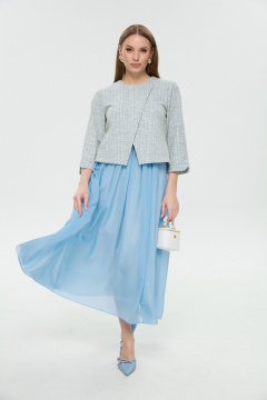 Платье NikVa 1007-3 небесный - фото 1