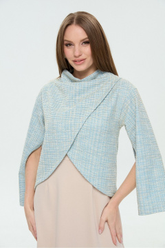 Джемпер, платье NikVa 1035-3 небесный и капучино - фото 2