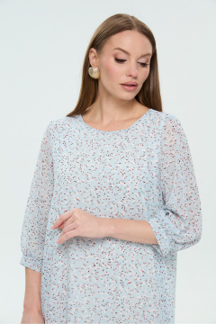 Платье NikVa 1036-1 небесный - фото 3