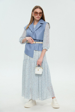 Жилет, платье NikVa 1037-2 небесный - фото 3