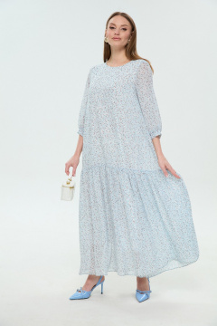 Жилет, платье NikVa 1037-2 небесный - фото 5