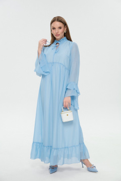 Платье NikVa 1038-1 голубой - фото 4
