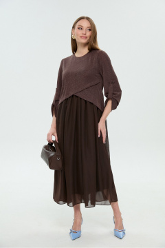 Платье NikVa 740-28 горький шоколад - фото 3