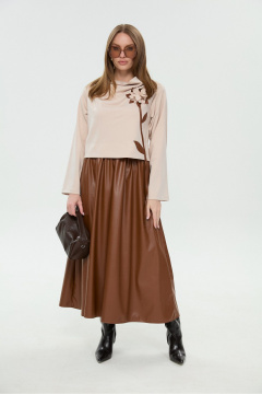 Платье NikVa 924-12 капучино и шоколад - фото 5