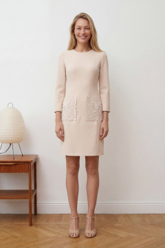 Платье Lokka 1819 бежевый - фото 1