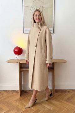 Пальто Lokka 1833 бежевый - фото 4