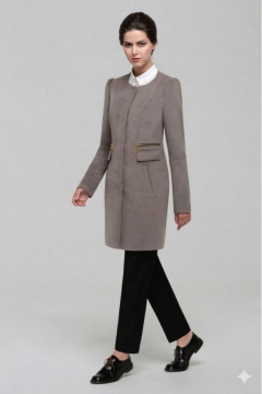 Пальто Nova Line 1376.1 сиренево-серый - фото 1