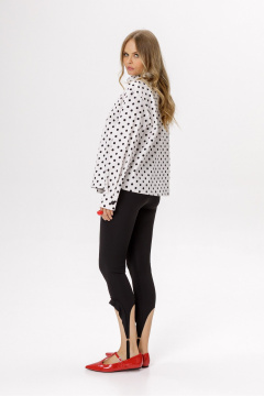 Блуза PiRS 6652 белый_в_горохи - фото 5