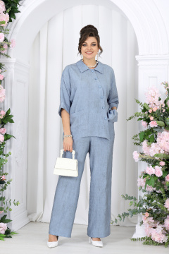 Блуза, брюки Ninele 7497 небесный - фото 3