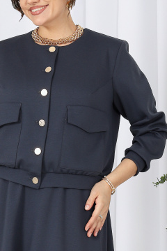 Жакет, юбка Ninele 7522 серый - фото 2