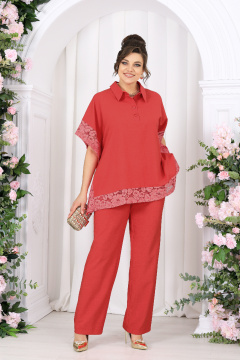 Блуза, брюки Ninele 7525 красный - фото 5