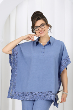 Блуза, брюки Ninele 7525 небесный - фото 2