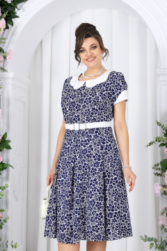 Платье Ninele 7533 синие ромашки - фото 5