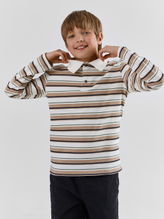 Майка Mark Formelle 123493/25-39384П-0 бежевая_полоска_на_св.молочном - фото 1