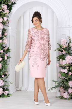 Платье Ninele 6053 пудровый - фото 4