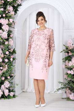 Платье Ninele 6053 пудровый - фото 2