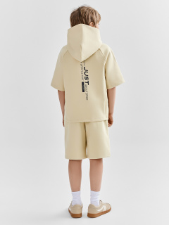 Худи, шорты Mark Formelle 393348/25-41847П-2 бежевый_кварц_печать_2_сл_на_пол_2_сл_на_спинке - фото 2