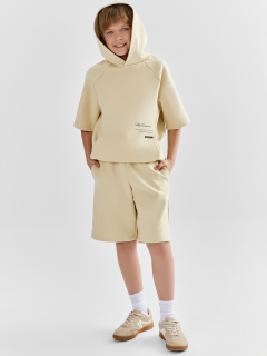 Худи, шорты Mark Formelle 393348/25-41847П-2 бежевый_кварц_печать_2_сл_на_пол_2_сл_на_спинке - фото 1