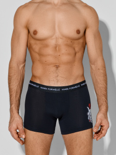 Трусы Mark Formelle 411221-2/25-5278П-5 черный_японский_паттерн_на_бордовом_3_сл_1тр_на_ЛВ - фото 1