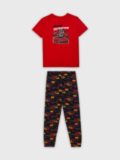 Брюки, футболка Mark Formelle 563321/25-39124ПП-0 красный_гоночные_тачки_3_сл_на_пол - фото 1