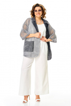 Жакет Anastasia 1349 молочно-графитовый - фото 4