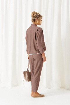 Блуза, брюки, жакет Beautiful&Free 6457 трюфель - фото 4