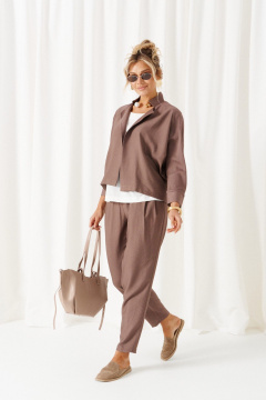 Блуза, брюки, жакет Beautiful&Free 6457 трюфель - фото 1