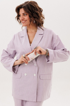 Брюки, жакет Anelli 1838 лавдовый-ритм - фото 3