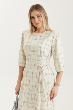 Платье Elady 4709 молочный_клетка - фото 2