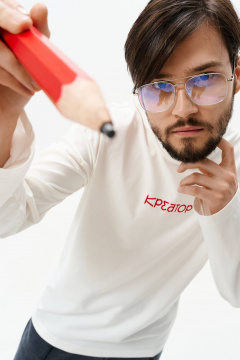 Лонгслив 10DENCY 92008 молочный/красный - фото 4