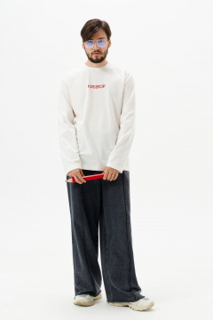 Лонгслив 10DENCY 92008 молочный/красный - фото 2