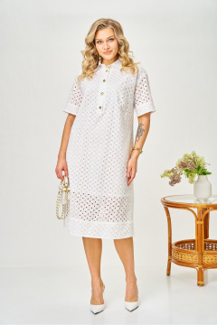 Платье AVA fashion М-188 молочный - фото 4