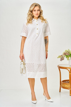 Платье AVA fashion М-188 молочный - фото 3