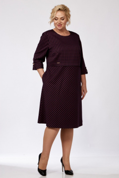 Платье СиБон 0257 сине-красный_клетка - фото 1