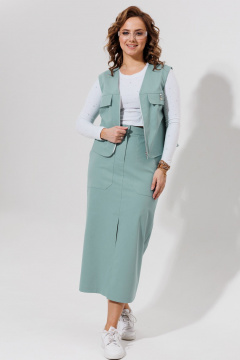 Жилет, юбка Galean Style 969.1 голубой - фото 3