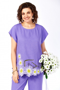 Блуза, брюки Grace for you 285 сиреневый - фото 3