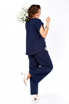 Блуза, брюки Grace for you 285 темно-синий - фото 3
