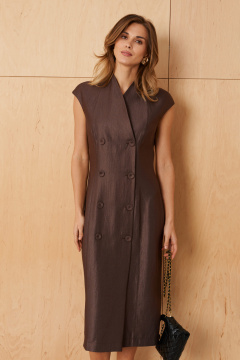 Платье Панда 124880 коричневый - фото 2