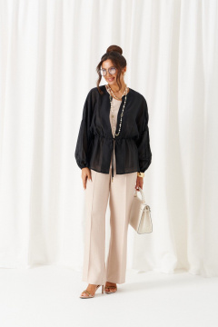 Блуза, брюки, топ Beautiful&Free 6448 бежево-черный - фото 5