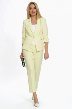 Брюки, жакет, топ Alani Collection 2534 лимонный - фото 3