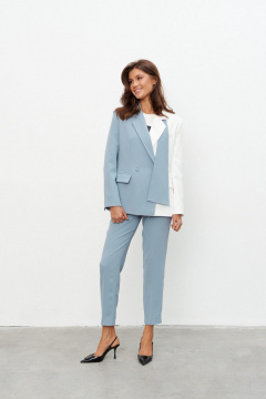 Брюки, жакет KaVaRi 8052.1 серо-голубой - фото 3