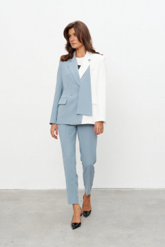 Брюки, жакет KaVaRi 8052.1 серо-голубой - фото 2