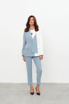 Брюки, жакет KaVaRi 8052.1 серо-голубой - фото 1